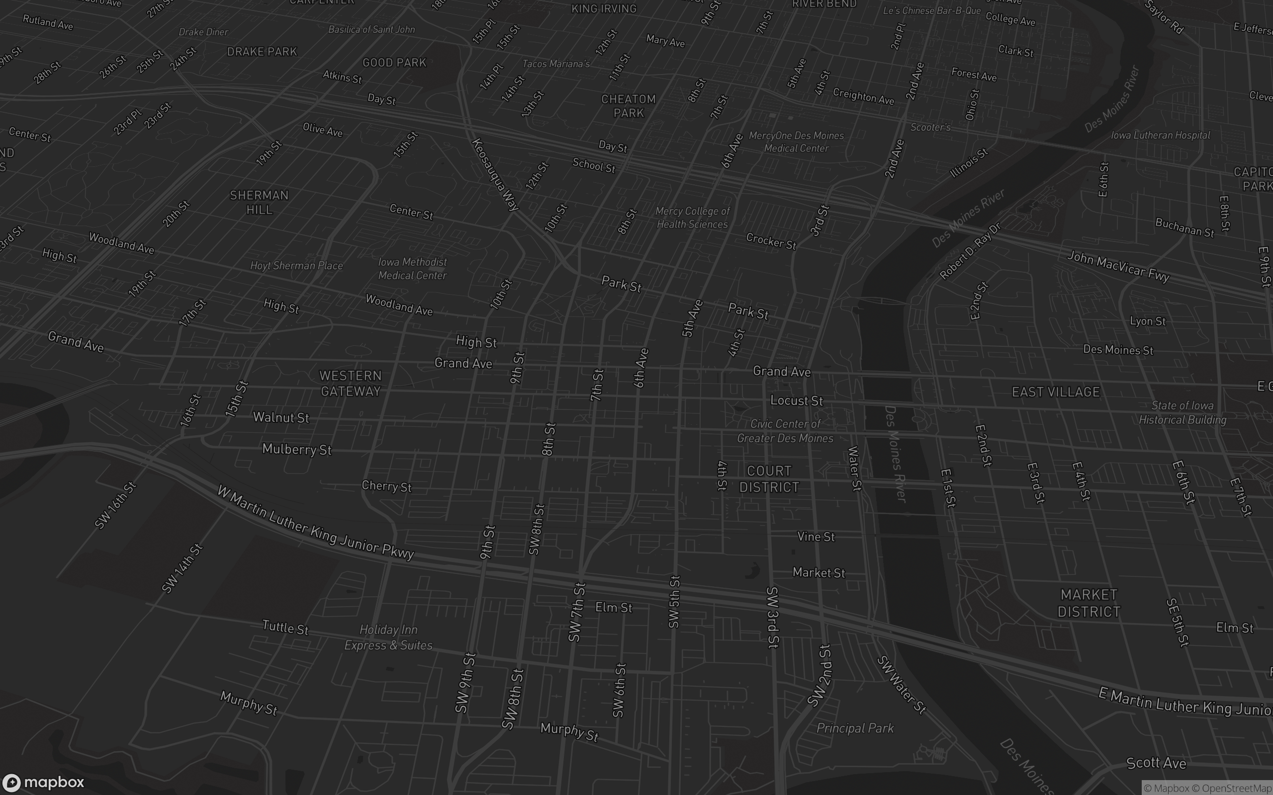 Map of EatFuti HQ at 700 Locust St, Des Moines